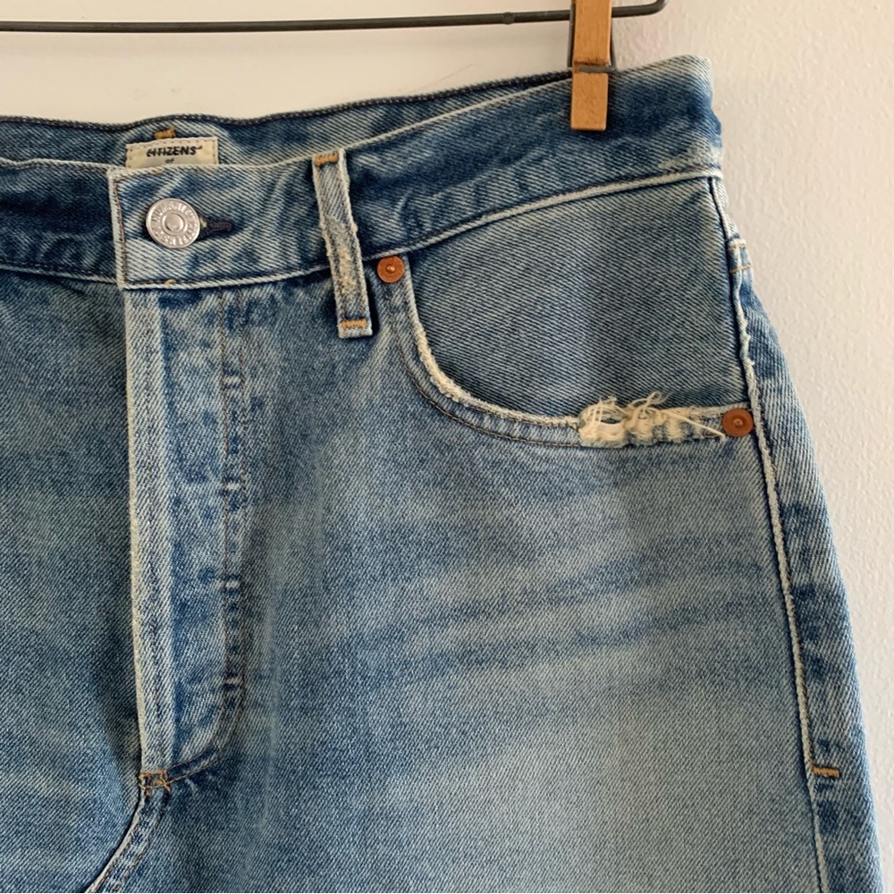 Citizens of Humanity Light Blue Denim Skirt - Picture 2 of 5